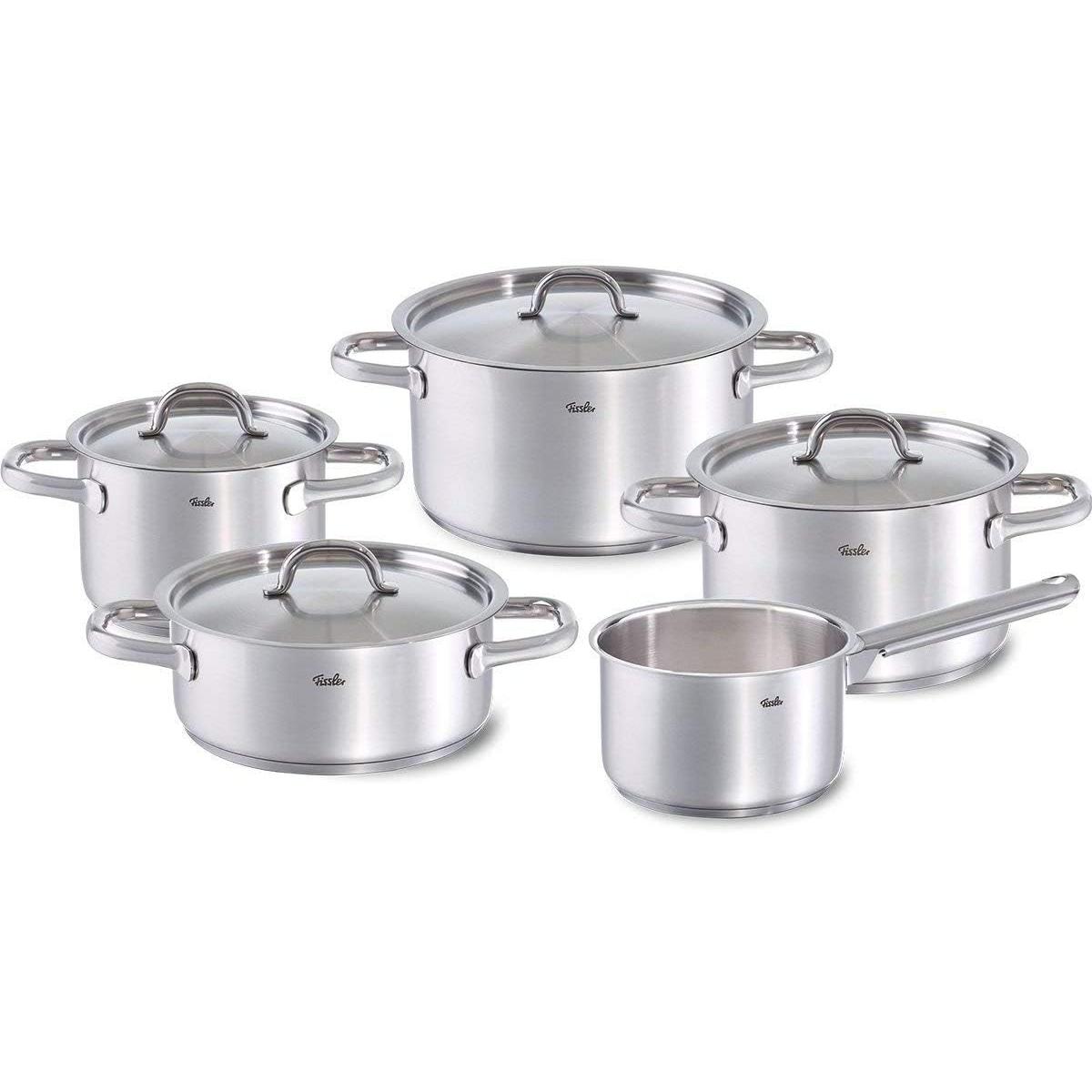 Fissler Set linea famiglia 5 pezzi., Padella + Pentola, Argento
