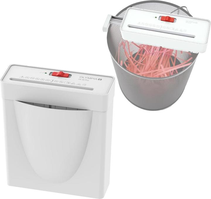 Image du produit Olympia Aktenvernichter PS 36 Pro wei?? (Coupe droite)