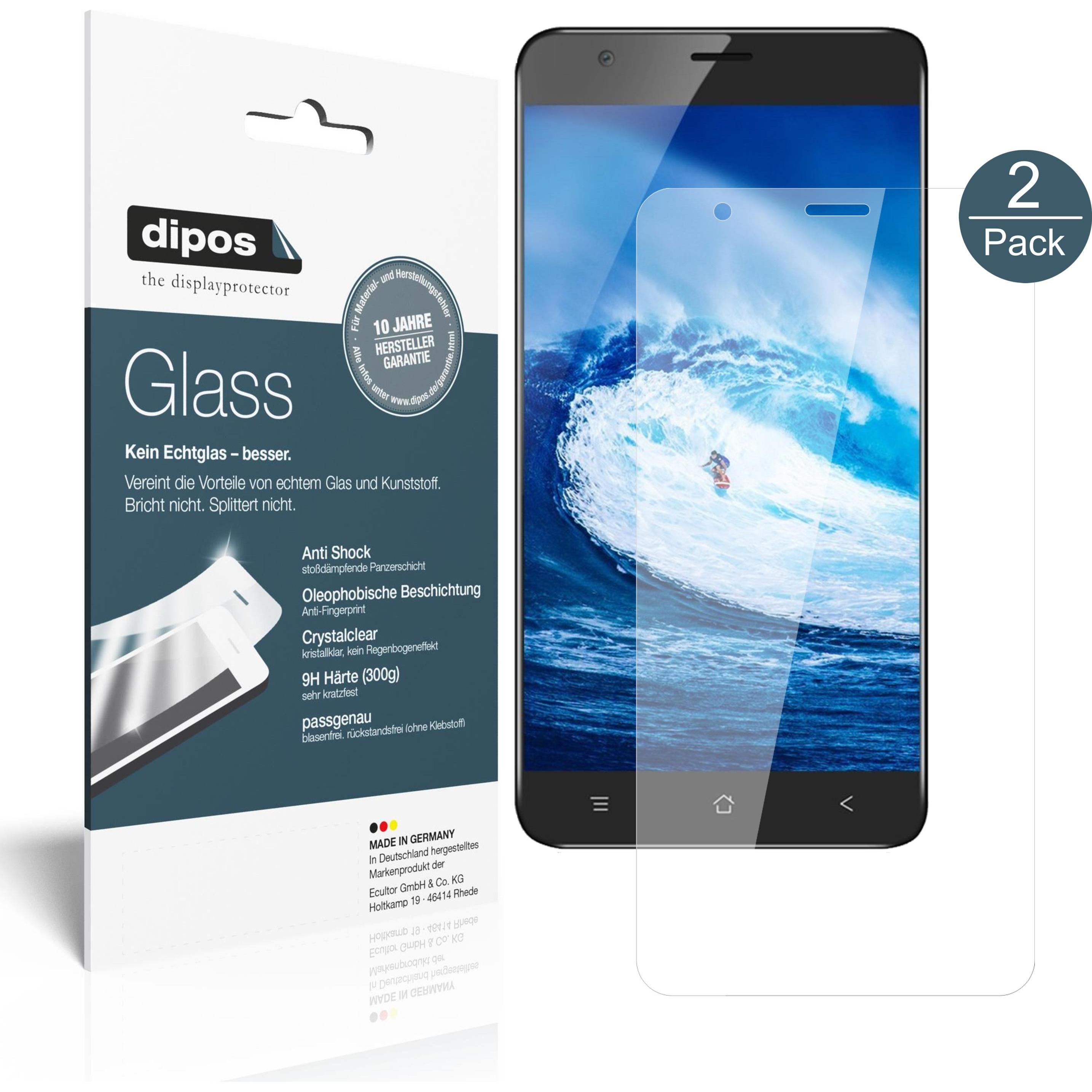 Dipos Displayschutz Anti-Shock (2 Stück, Blackview E7s), Smartphone Schutzfolie, Transparent