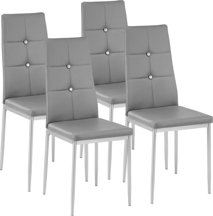 Produktbild tectake 4x Esszimmerstuhl