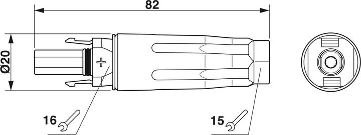 Produktbild Phoenix Contact PV C1F S 2.5 6 - Photovoltaik Steckverbinder Buchse 6 mm 40 A