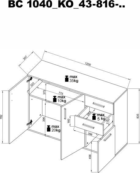 Immagine prodotto Bega Consult Obereuerheim (120 x 35 x 84 cm)