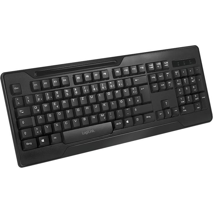 Thumbnail - LogiLink ID0194 (DE, Kabellos), Tastatur, Schwarz