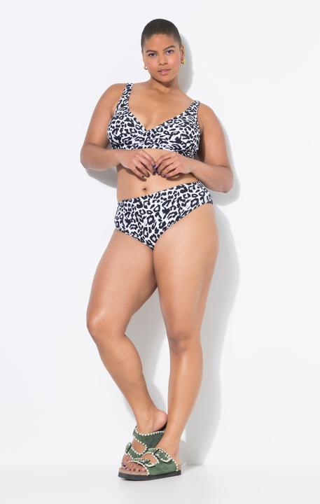 Image du produit Studio Untold Haut de bikini drapé, bonnets souples, imprimé léopard (52)