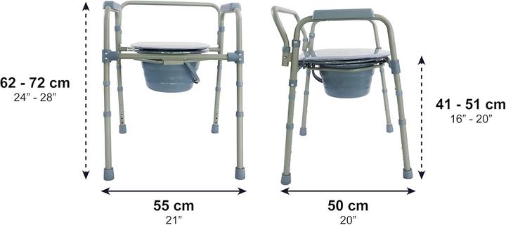 Image du produit Pepe Mobility Höhenverstellbarer Toilettenstuhl für Senioren mit Eimer (Litière)