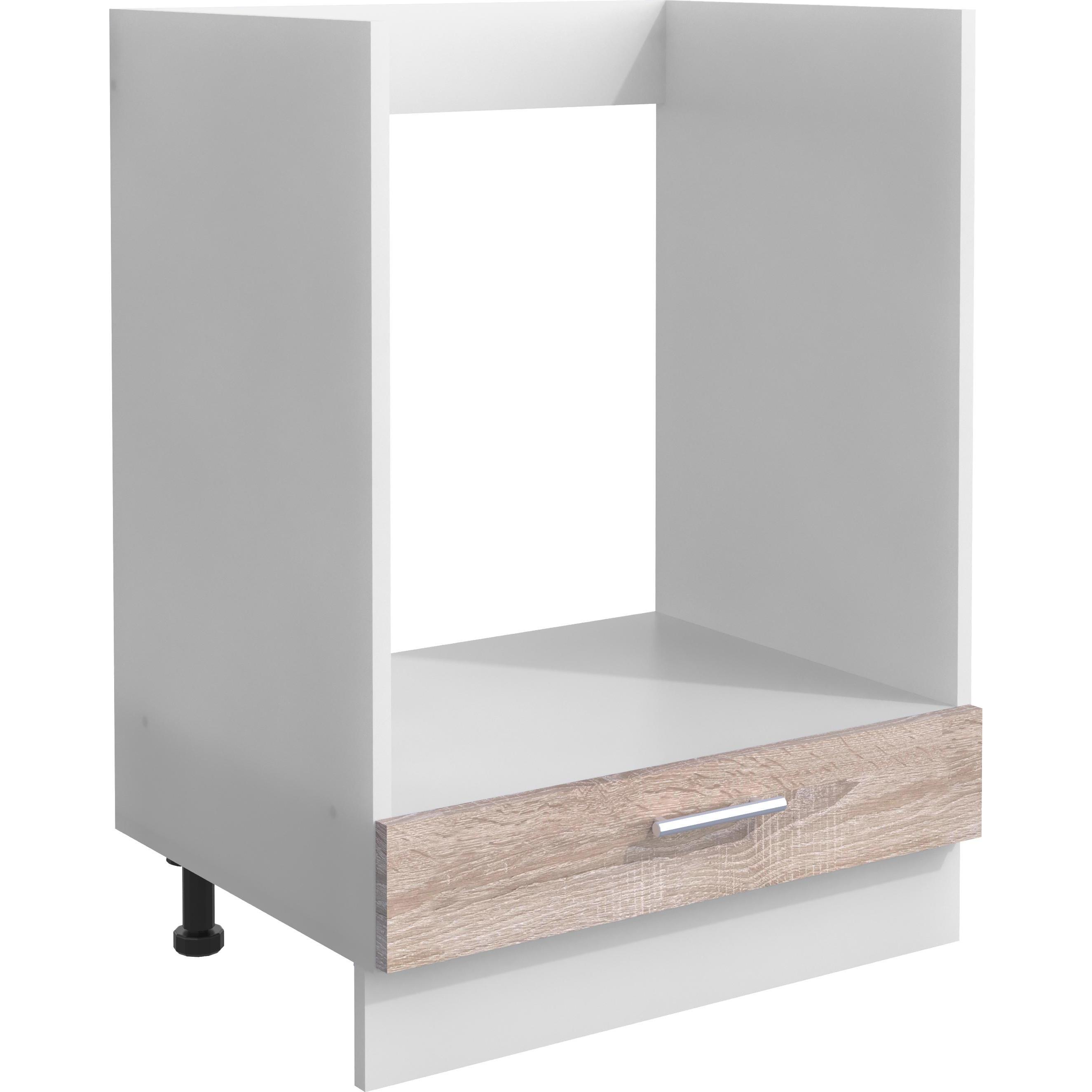 VCM, Regal, Ofenschrank Breite 60 cm Herdumbauschrank Herdschrank Backofenschrank Esilo Zusatzfach Klappe (60 x 46 x 82 ...