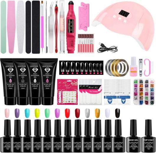 Vedia Nail Art Set «Nail UV kit», 78-teiliges Zubehör, mit UV-Lampe