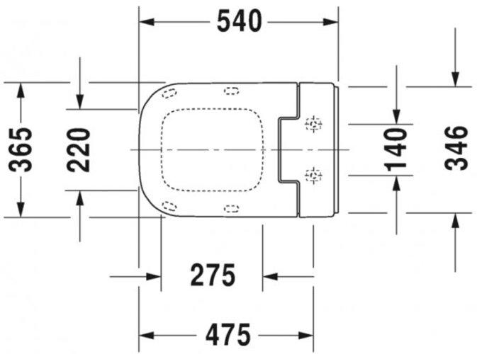 Produktbild Duravit Dusch-WC-Sitz SensoWash Slim 365x540mm weiss