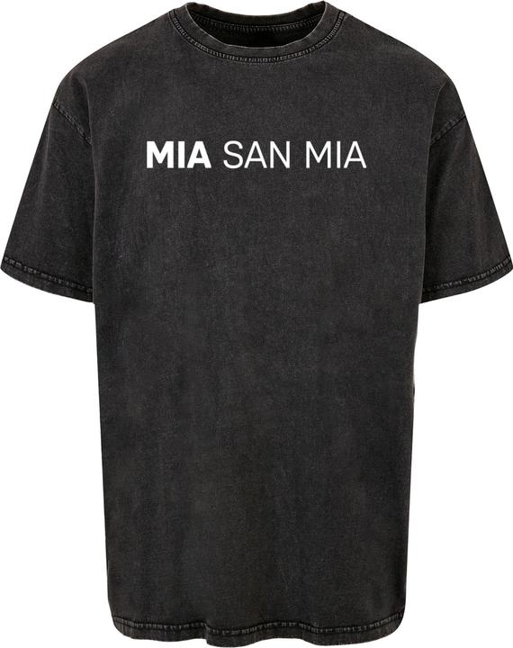 Actual product image FC Bayern München Mia San Mia B/W Acid Washed Heavy Oversize Tee - 115363 (XXL)