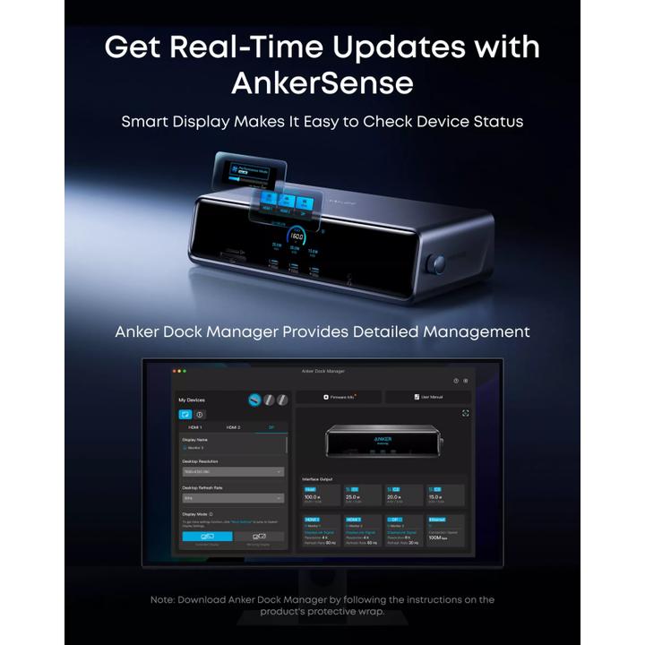 Actual product image Anker Prime Docking Station (14-in-1 Triple Display DisplayLink) (USB-C, 14 ports)