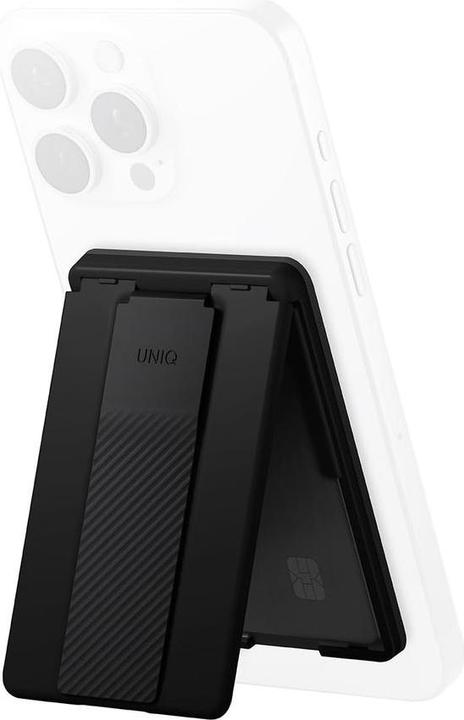 Uniq Heldro ID magnetyczny portfel z podpórką i opaską czarny/midnight black