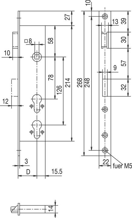 Produktbild MSL Rohrrahmen-Einsteckschloss (Einsteckschloss)