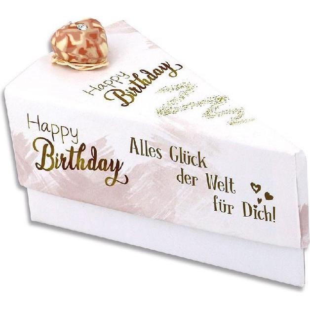 Hergo Creation, Geschenkverpackung, Tortenstück Little Luck Happy Birthday! Alles Glück der Welt für Dich (Geschenkpapie...