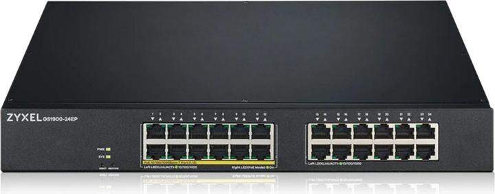 Productafbeelding Zyxel Schakelaar 24x GbE L2 GS1900-2412x PoE+ Poorten (24 Havens)