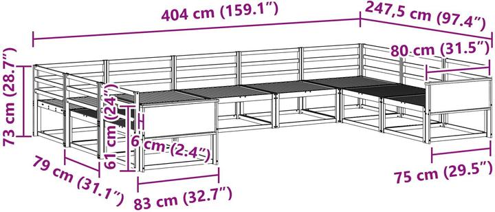 Produktbild vidaXL Outdoor-Sofagarnitur