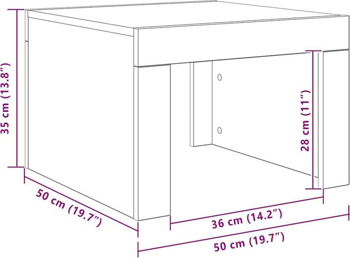 Immagine prodotto vidaXL Tavolino da caffè (50 x 50 x 35 cm)
