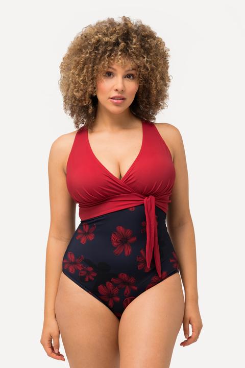 Produktbild Ulla Popken Badeanzug, Schiebeknoten, Softcups, Neckholder-Optik (58)