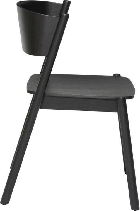 Image du produit Hübsch Oblique Esszimmerstuhl Schwarz