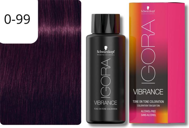 Image du produit Schwarzkopf Professional Coloration pour cheveux IGORA Vibrance NOUVEAU (0-99 Purple Concentré pourpre)