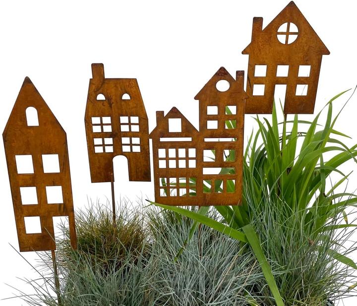Produktbild LB H&F 4er-Set Gartenstecker Häuser