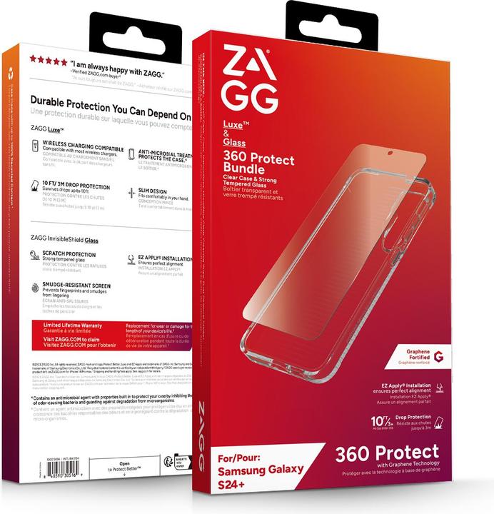 Produktbild Zagg 360ø Bundle Luxe Case & Invisibleshield Glass for Galaxy S24+ transparent (Samsung Galaxy S24+)
