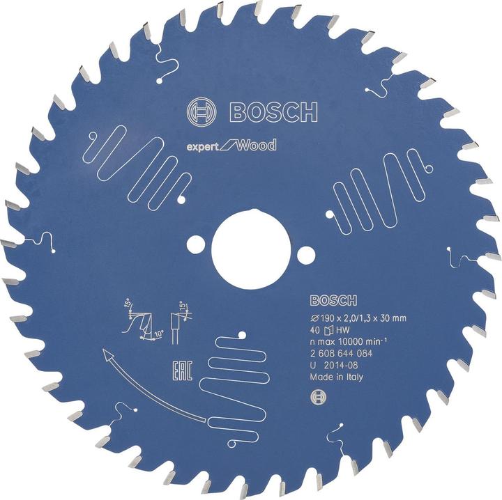 Produktbild Bosch Professional Zubehör Kreissägeblatt Expert for Wood, 190 x 30 x 2,0 mm, 40