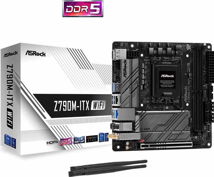 Produktbild AsRock Z790M-ITX WiFi (LGA 1700, Intel Z790, Mini-ITX)