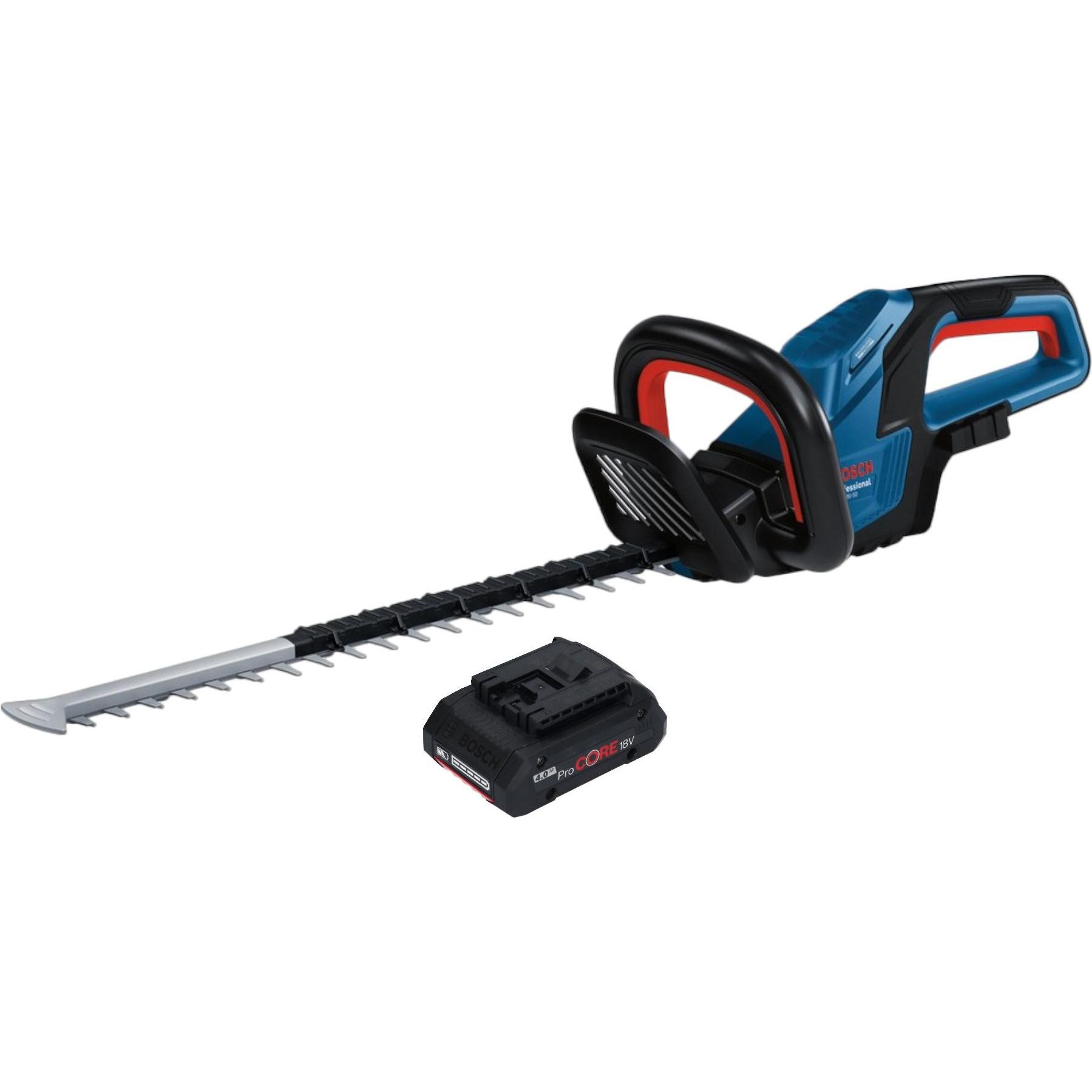 Bosch Professional, Heckenschere, Bosch GHE 18V-50 Professional Akku Heckenschere 18 V 50 cm Brushless + 1x ProCORE Akku...