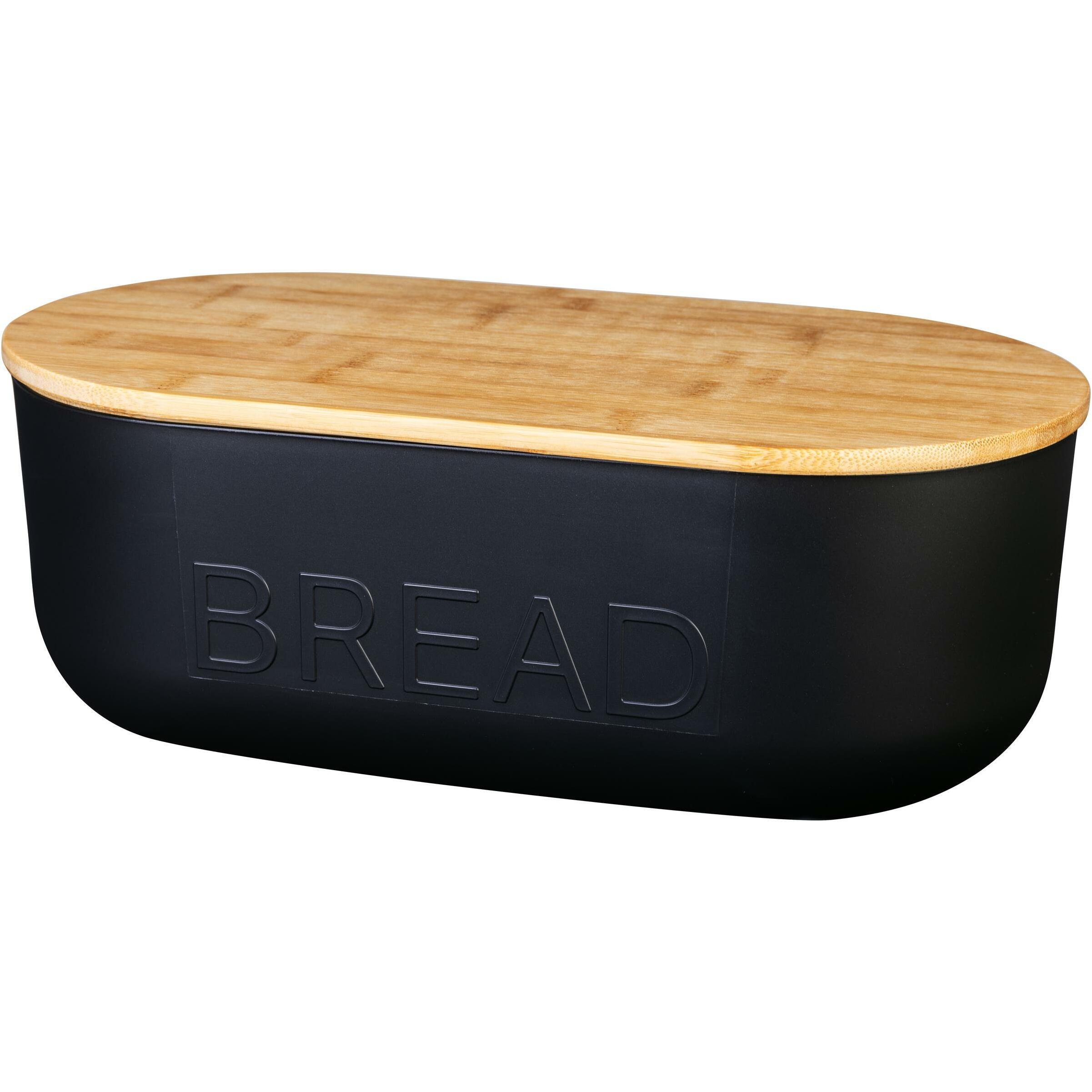 Furber Brotkasten Schwarz, Brotvariante: Brot, Material: Holz, Brotaufbewahrung, Schwarz