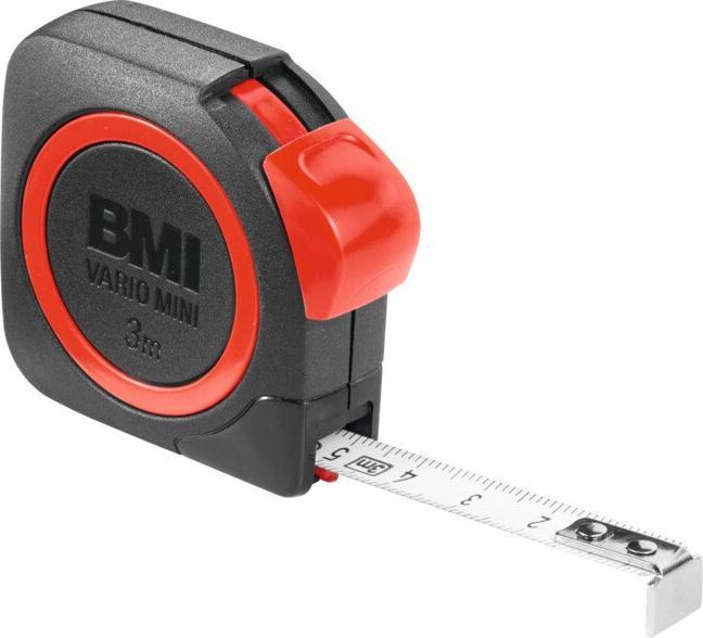 Immagine prodotto BMI Metro tascabile a rullo VARIO Mini Lunghezza 3 m Larghezza 10 mm mm/cm EG II ABS Automatico (mm, cm)
