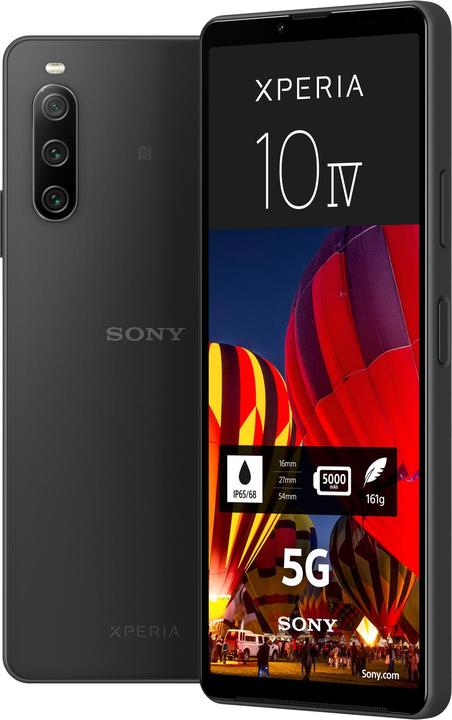 Immagine prodotto Sony Xperia 10 IV (128 GB, Nero, 6", SIM + eSIM, 12 Mpx, 5G)