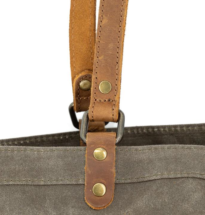 Actual product image Army Shop #8 Shoulder bag made from waxed army tent fabric
