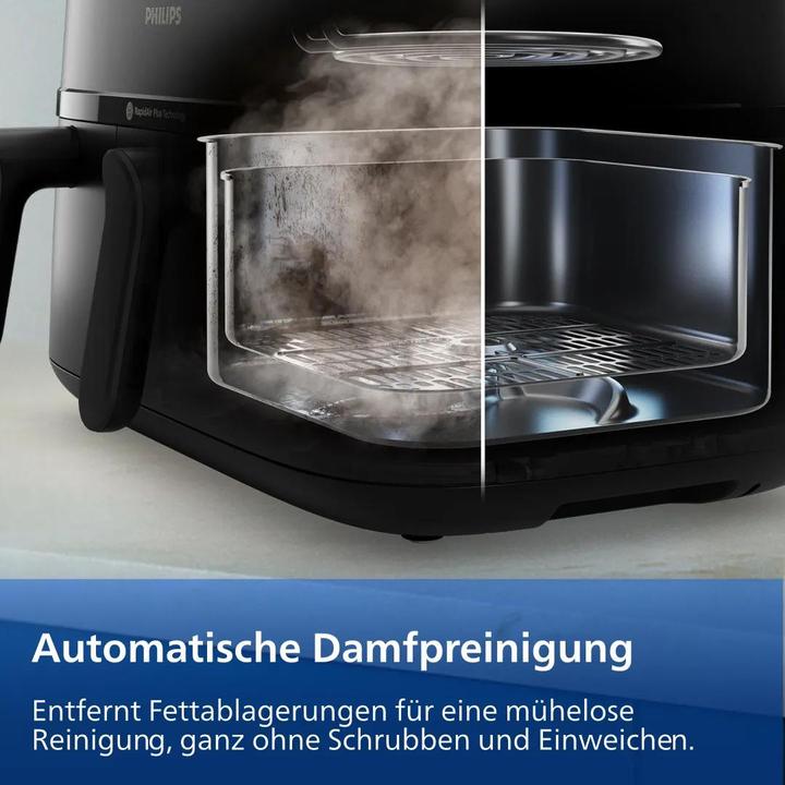 Actual product image Philips Steam Airfryer Dual Basket NA555/00