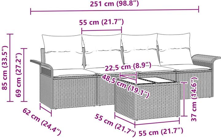 Produktbild vidaXL Gartensofa-set