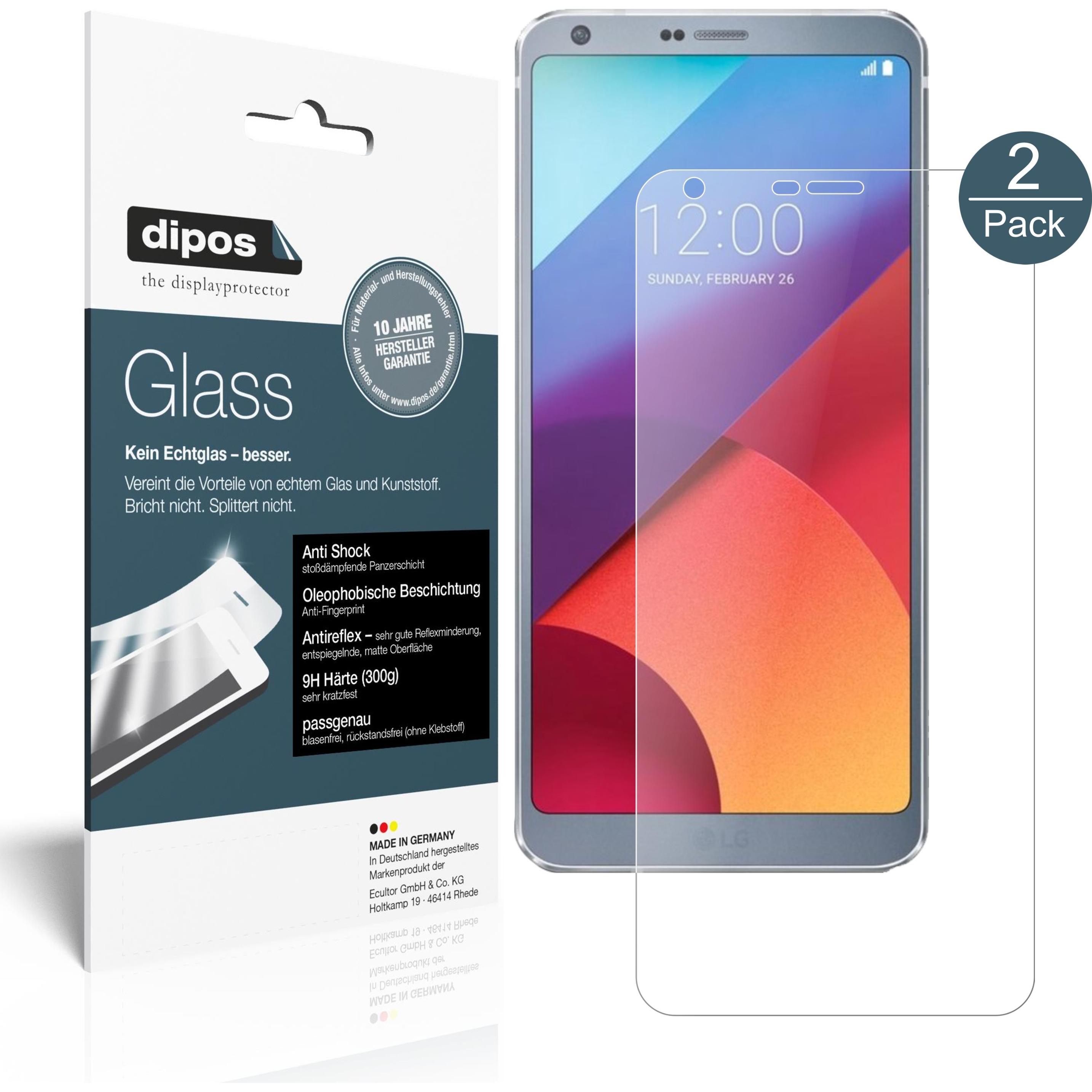 Dipos Displayschutz Anti-Shock (2 Stück, LG G6), Smartphone Schutzfolie, Transparent