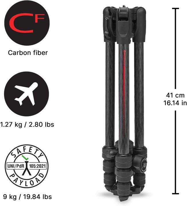 Produktbild Manfrotto Befree Advanced AS twist Carb (Stativbein)