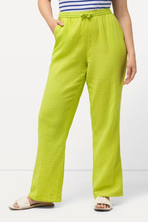 Produktbild Ulla Popken Musselin-Schlupfhose Rose, weites Bein, Elastikbund (50, 52)