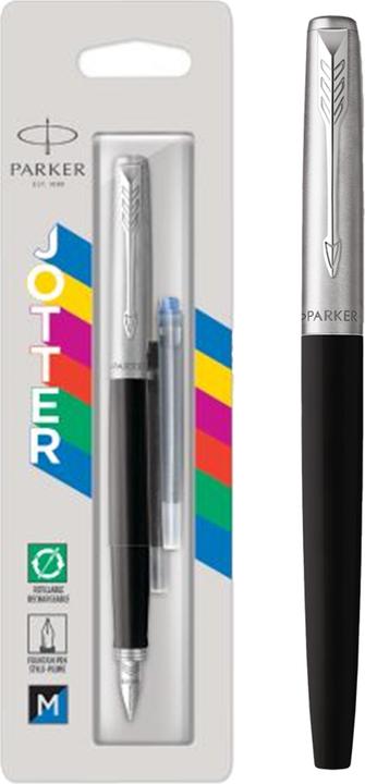 Produktbild Parker Füller JOTTER Originals C.C. M Bl/SW 1er Blis (Edelstahl, Schwarz, 1x)
