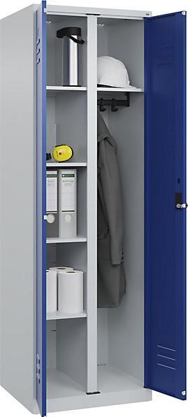 Produktbild C+P CP Spind Classic Plus enzianblau, lichtgrau 080600-20 S10003, 1 Schliessfach 60,0 x 50,0 x 185,0 cm (60 cm, 185 cm)
