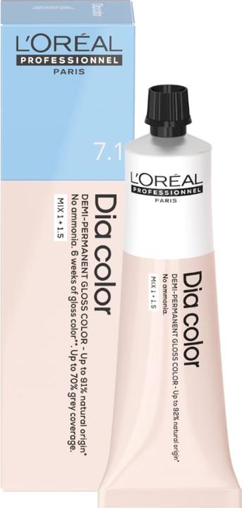 Image du produit L'Oréal Professionnel Dia Color 7.1 Blond cendré moyen - 60ml (7.1 Blond moyen cendré)