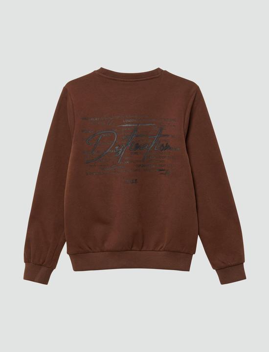 Produktbild s.Oliver Sweatshirt Sweatshirt mit Rücken- und Frontprint im Regular Fit (158, 164)