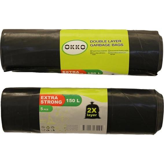 Okko GARBAGE BAGS 2LAYER 150L 5PCS, Abfallsack