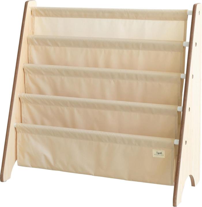 3 Sprouts - Bookcase - Beige - 61cm x 62cm x 25cm (61 x 25 x 62 cm)