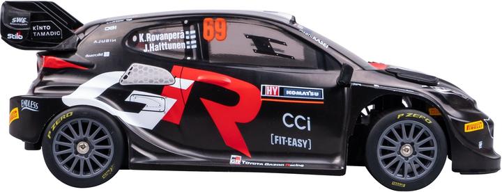 Actual product image Nikko Toyota Gazoo Racing Rovanperä Sweden Rally 2024 Remote Control Car with Extra Wheels, 1:16