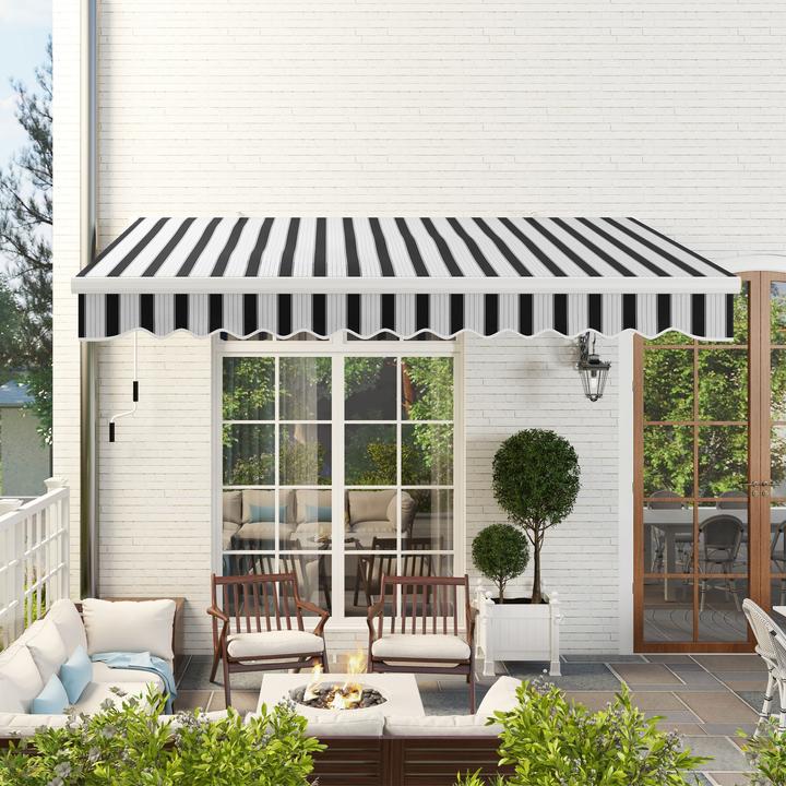 Actual product image Outsunny Hinged awning with hand crank (2.45 m)