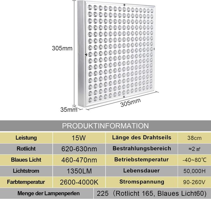 Immagine prodotto Lospitch LED Grow Lampe (LED)