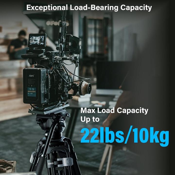 Produktbild Sirui Videostativ mit Schnellwechselmechanismus, Flüssigkopf und Stabilität für professionelle Aufnahmen (Metall)
