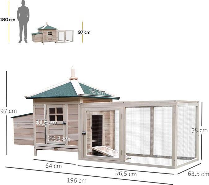 Image du produit Swisshandel24 Poulailler bantam Poulailler bantam avec parcours et perchoirs Nichoir Caille Party d'hiver Kief
