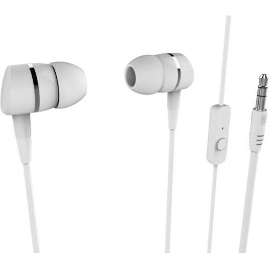 Vivanco In-Ohr-Kopfhörer Smartsound-Ohrhörer mit 3,5-mm-Klinkenstecker Weiss (Cablato), Cuffie, Bianco
