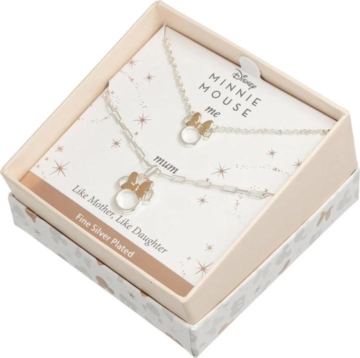 Produktbild NoName MINNIE - Set Maman & Fille - 2 Colliers en Laiton Plaqué Argent (Sterling Silber)